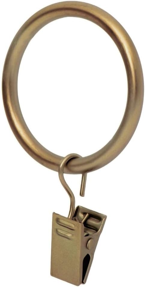 14 Warm Gold Curtain Clip Rings
