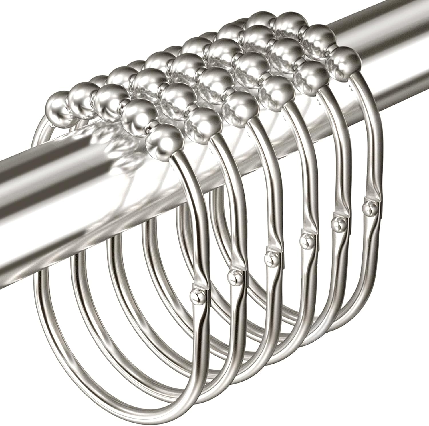 Rust-Resistant Ornamental Metal Shower Curtain Hook Rings