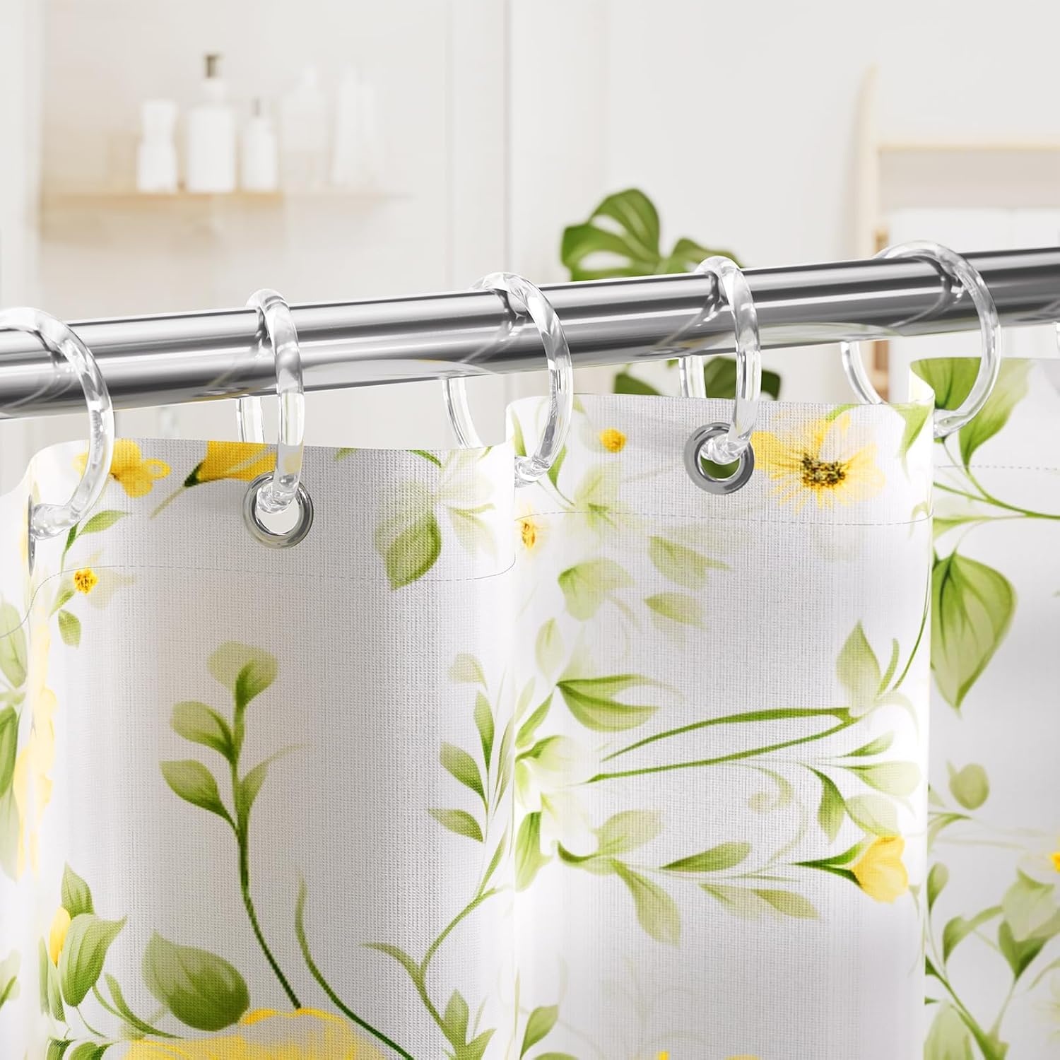 24 Clear Plastic O-Shaped Shower Curtain Rings